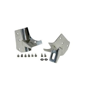 Jeep Wrangler Light Brackets - Windshield - Rugged Ridge - Stainless Steel - `97-`06